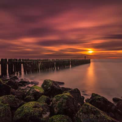 Breakwater near Westkapelle, Netherlands