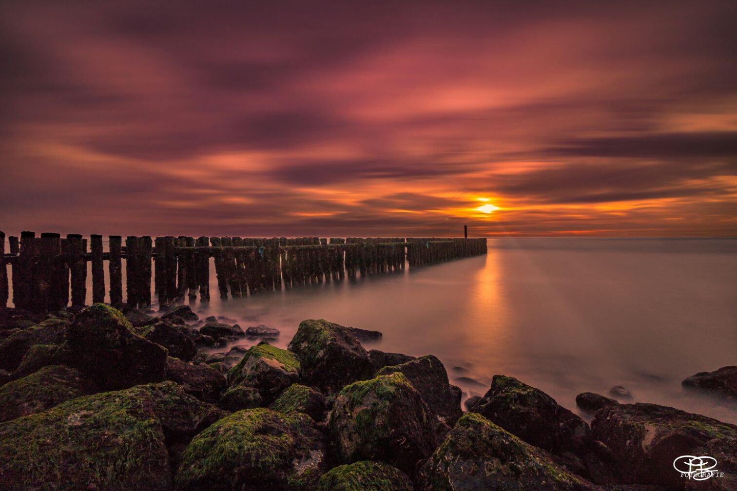 Breakwater near Westkapelle, Netherlands