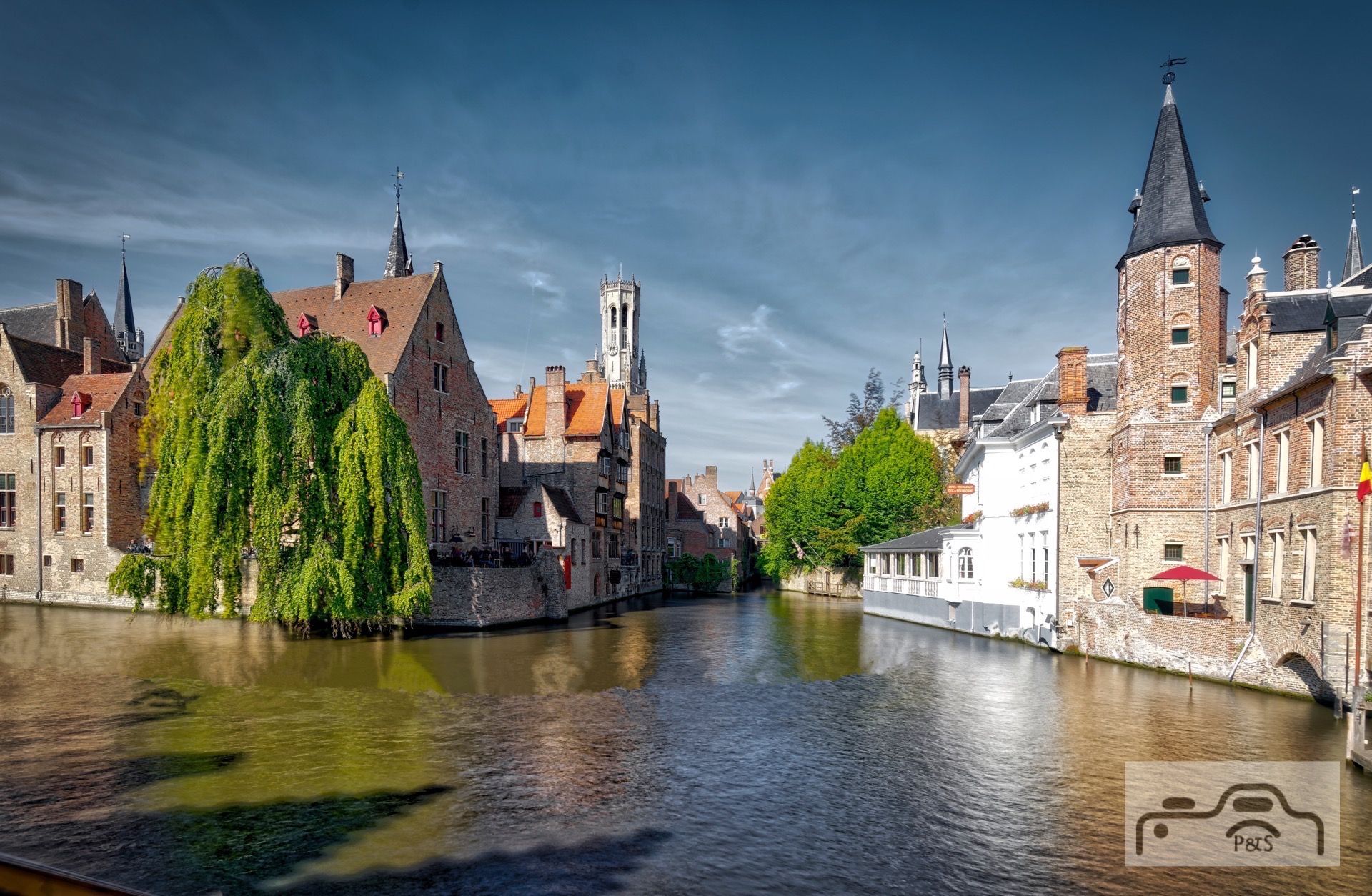 Typical view of Bruges, Belgium