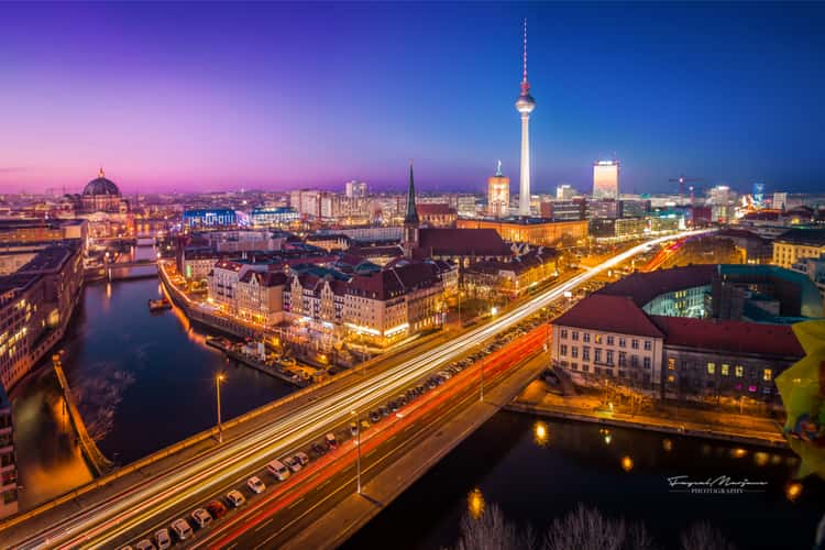 Berlin Skyline from Fischerinsel Skyscraper