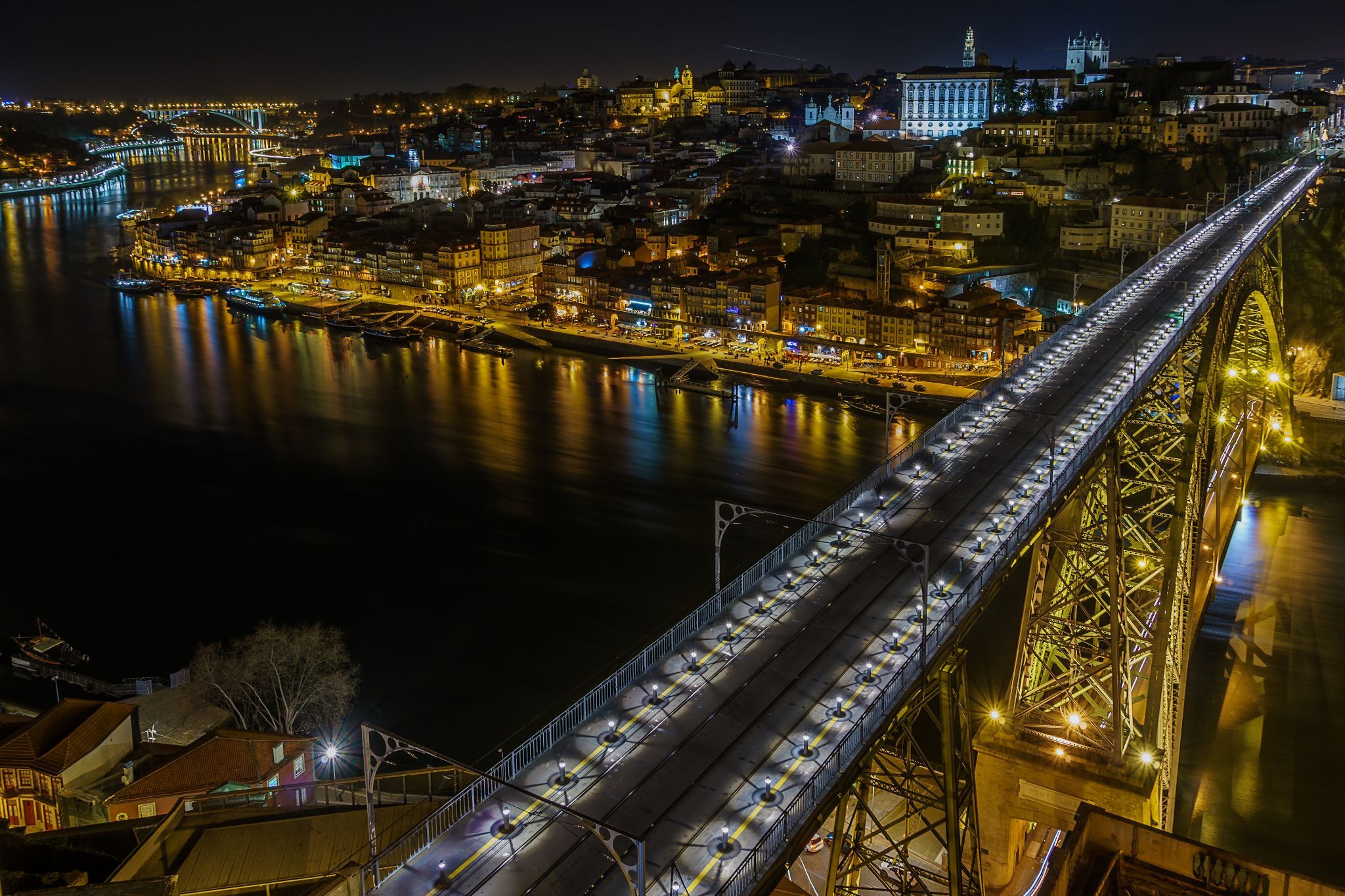View onto Porto from the Ponte Luís I, Portugal