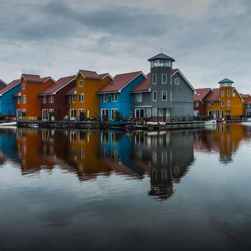 Colorful houses in Groningen, The Netherlands, Netherlands