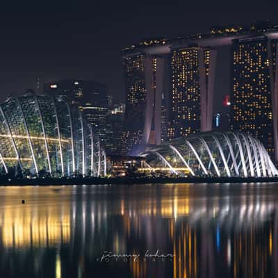 Flower Dome Singapore from Marina East, Singapore