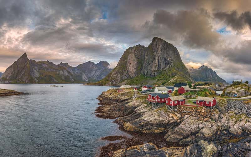 Hamnøy, classic view, Lofoten