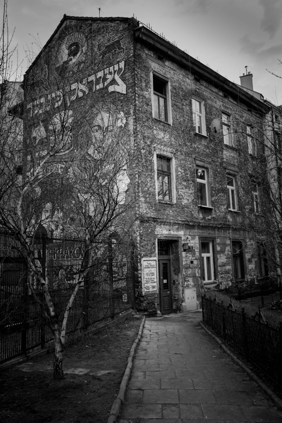 House in Kazimierz, the old Jewish quarter of Krakow., Poland