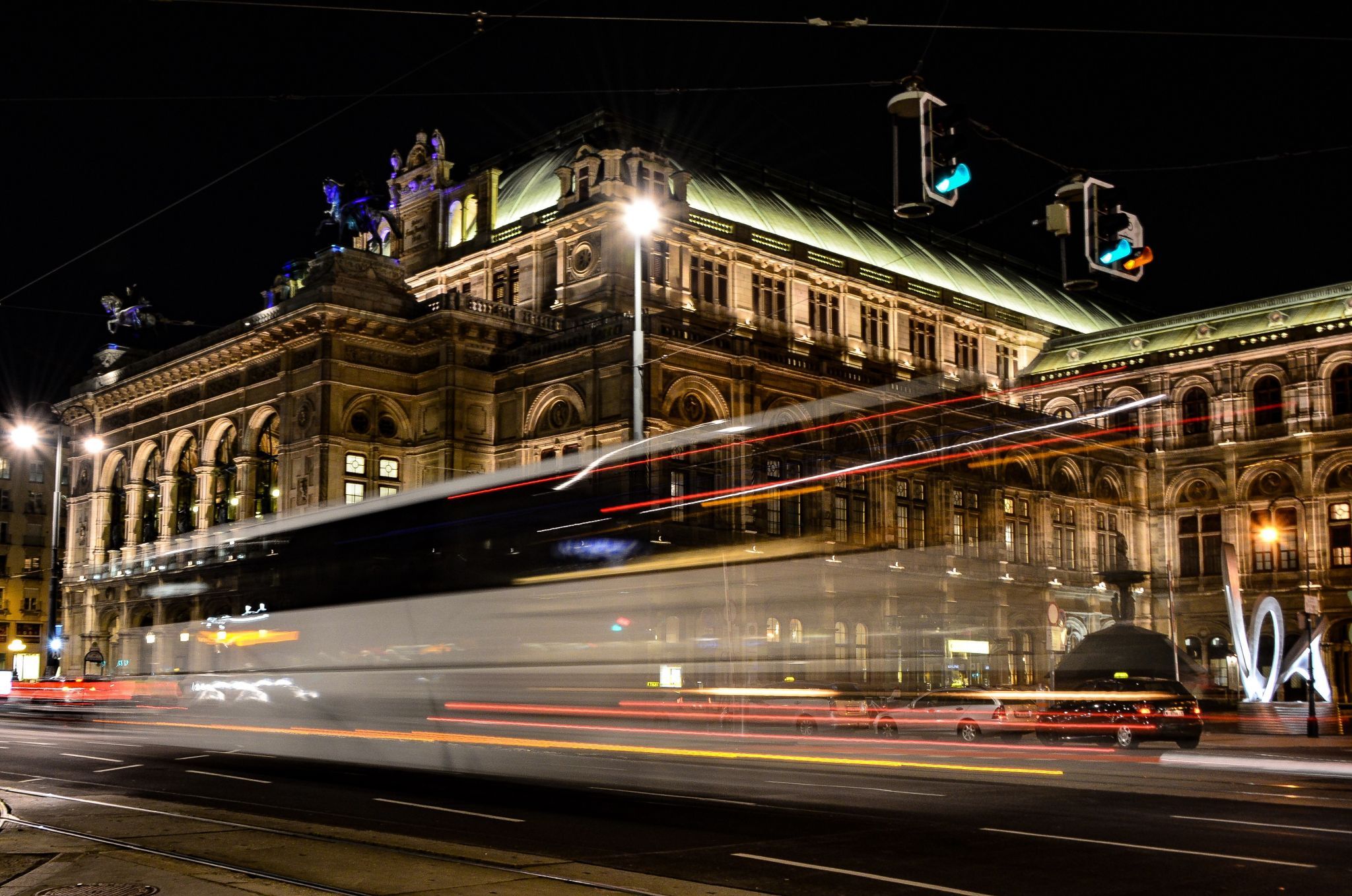 Long Exposure on Opera Vienna, Austria