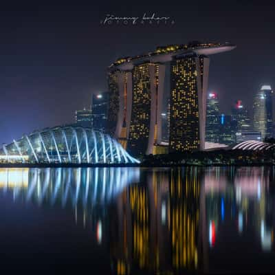 Marina Bay Sands from Marina Barrage, Singapore