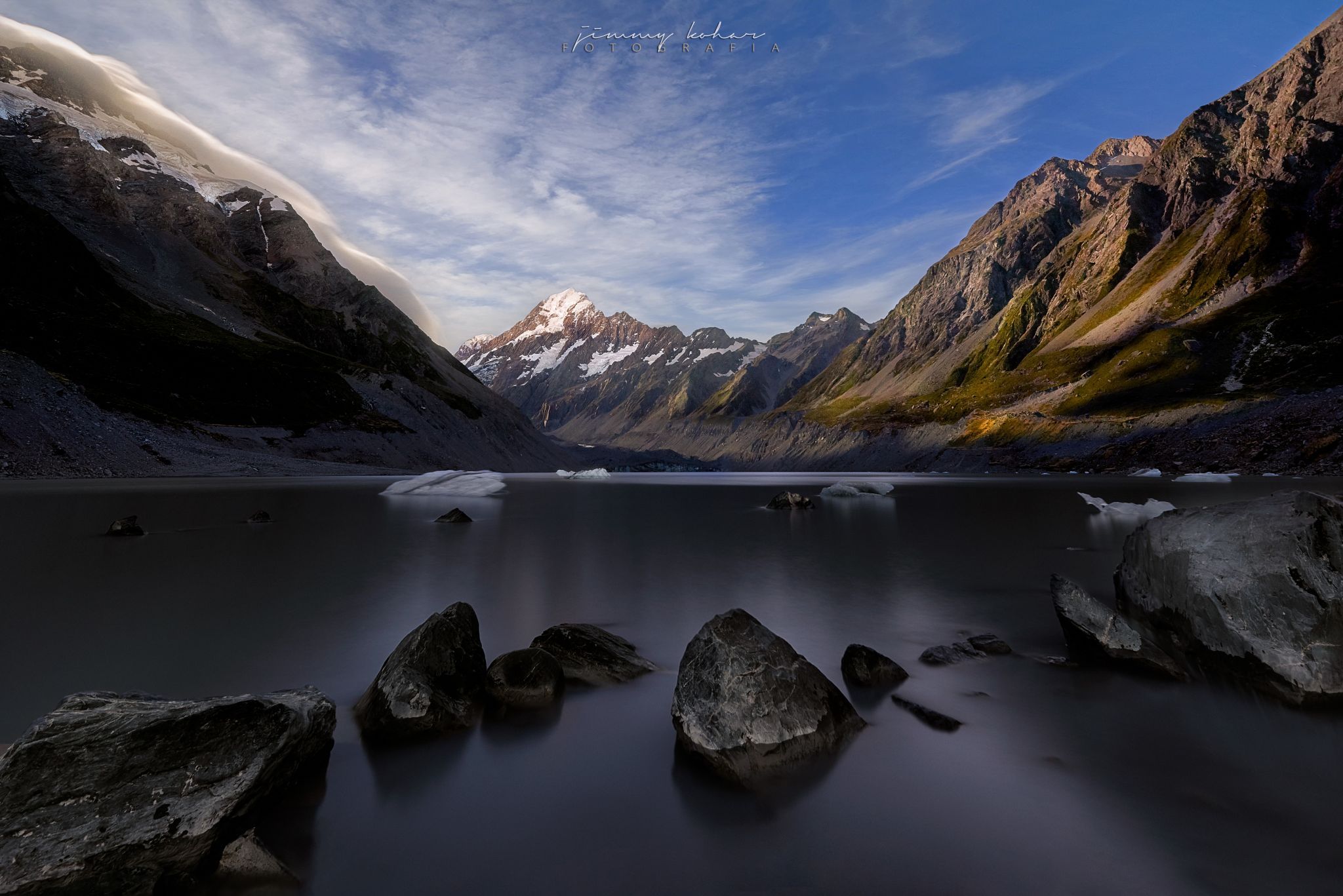 Mt. Cook from Hooker Lake, New Zealand