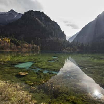 Northern Five Flower Lake on shore viewing platform, China