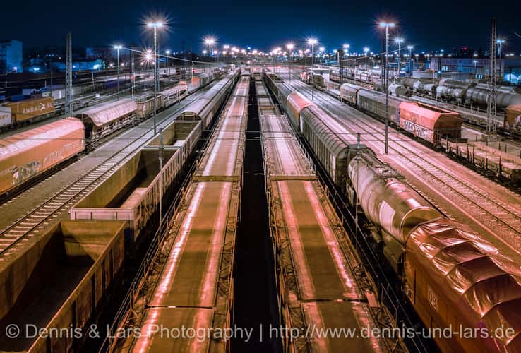 Bridge View of Freight Train Station, Mannheim