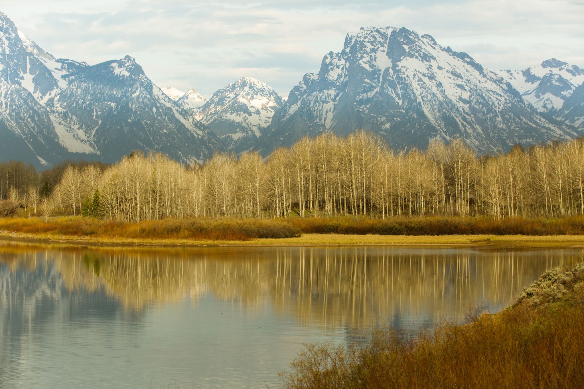 Oxbow Bend at sunset, USA