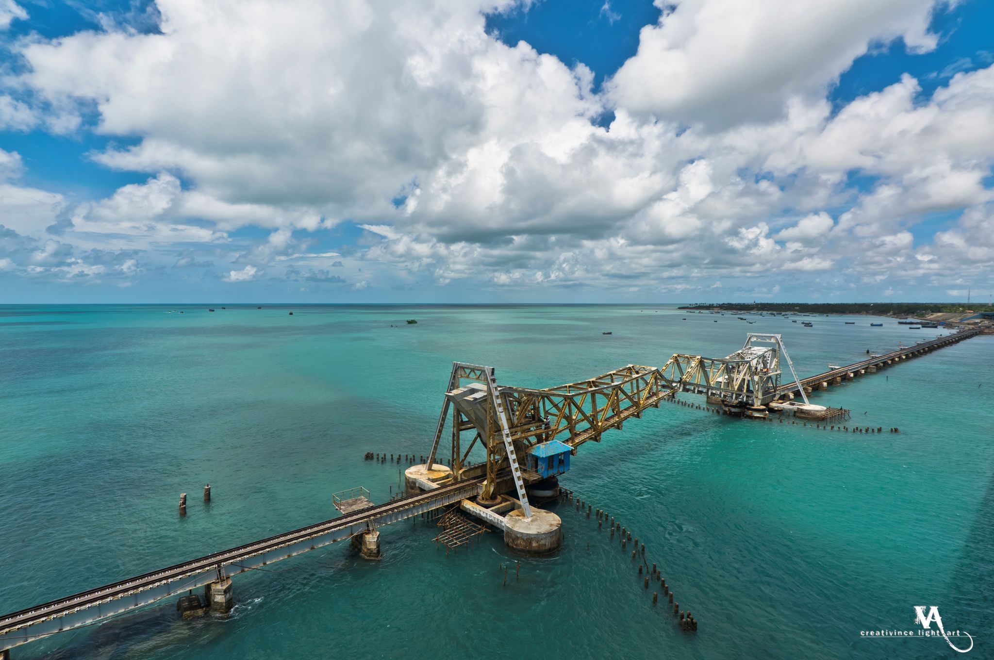 Pamban Bascule Railway Bridge, Rameshwaram, India