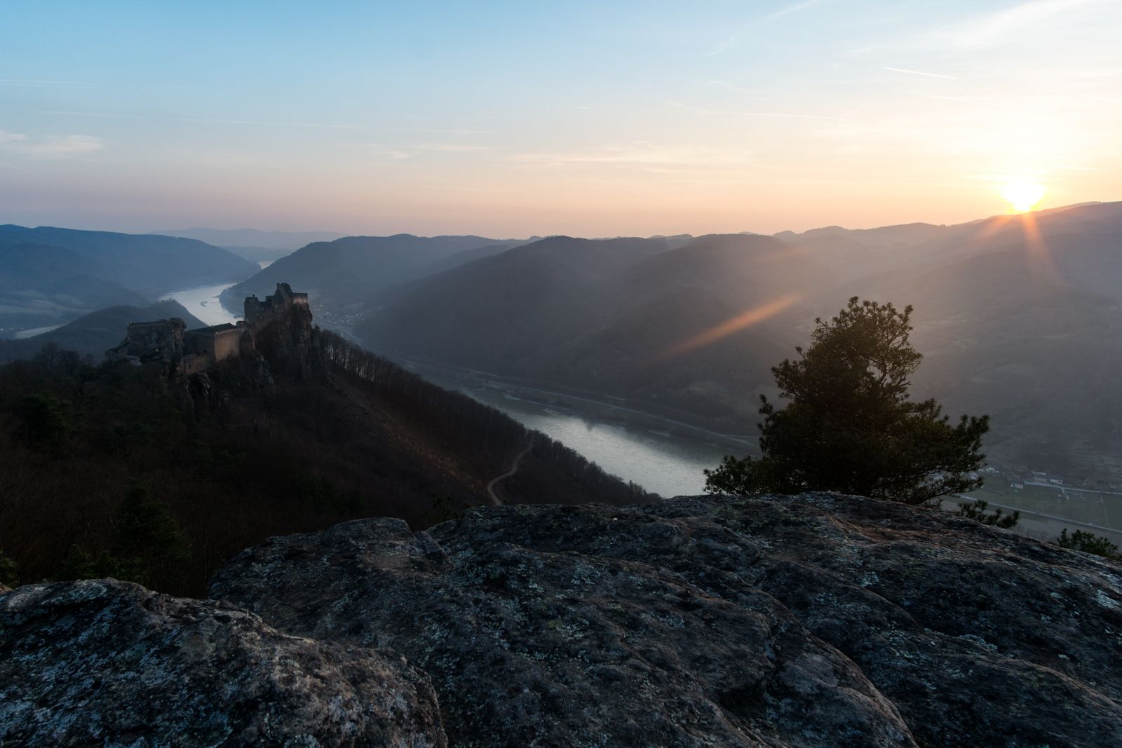 Aggstein Castle from Druidentürme, Austria