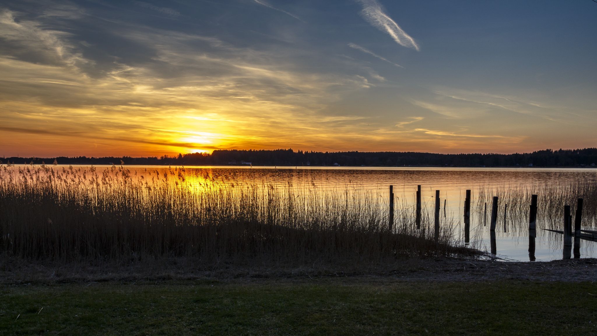 Simsee (Sunset), Germany