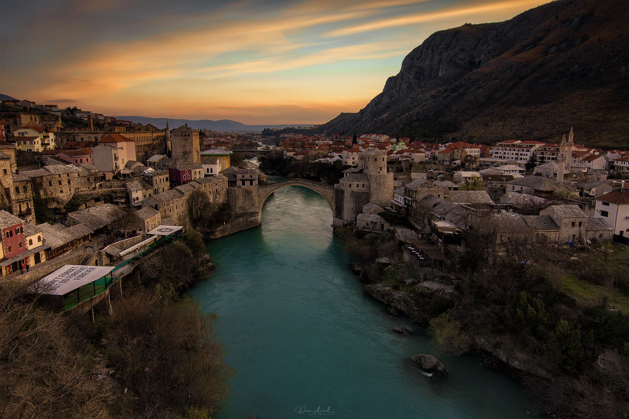 Stari Most from above, Bosnia and Herzegovina