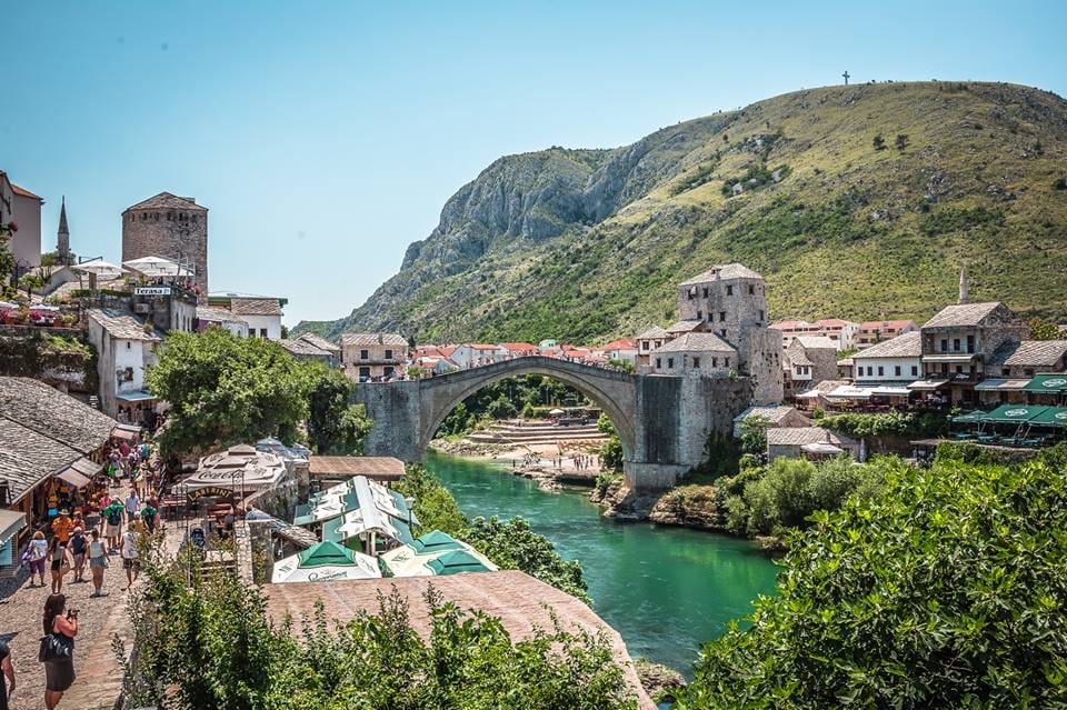 Stari Most from Pasha Mosque, Mostar, Bosnia and Herzegovina