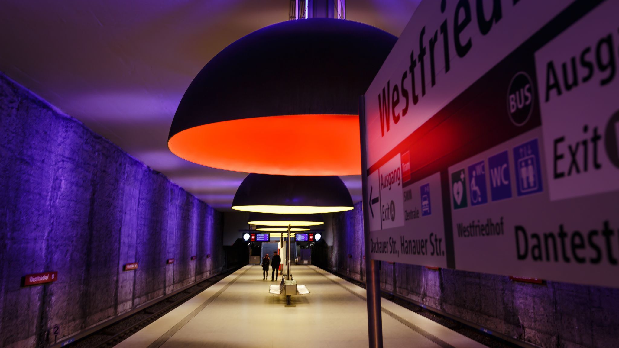 Metro station Westfriedhof, Munich, Germany