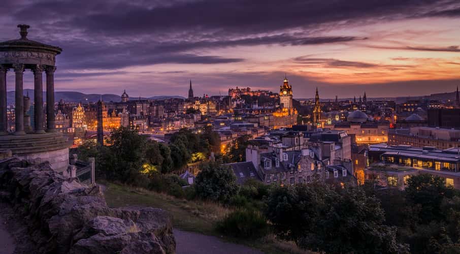 View over Edinburgh from Calton Hill