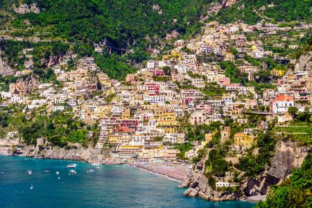 A view of Positano on the way to Amalfi