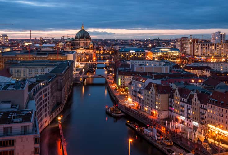 Berlin Skyline from Fischerinsel Skyscraper