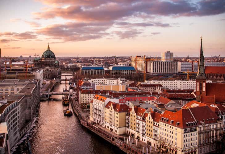 Berlin Skyline from Fischerinsel Skyscraper