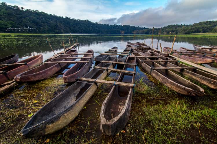 Wooden Boats of Lake Tamblingan, Bali