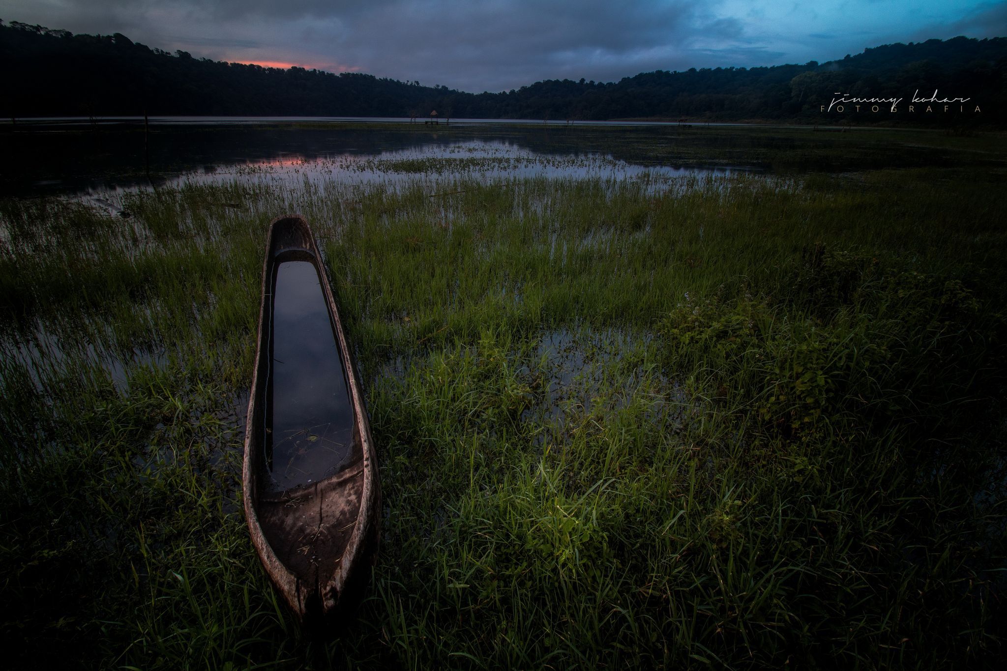 Wooden Boats of Lake Tamblingan, Bali, Indonesia
