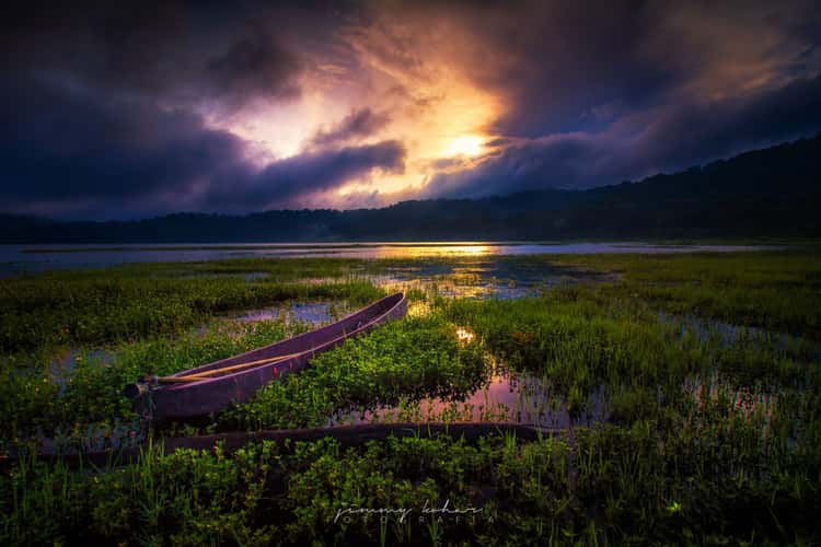 Wooden Boats of Lake Tamblingan, Bali