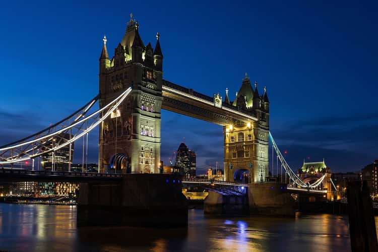 Tower Bridge and The Gherkin, London