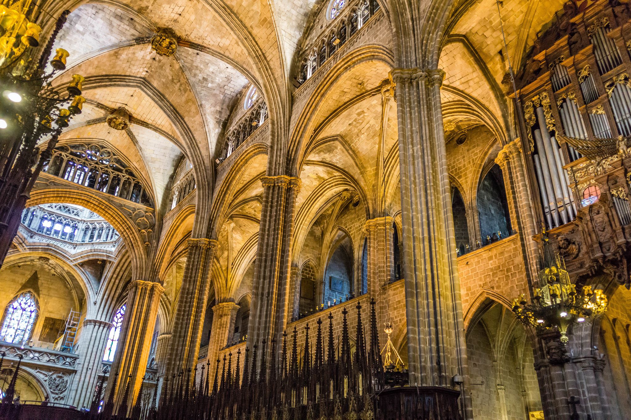 Inside Barcelona Cathedral, Spain