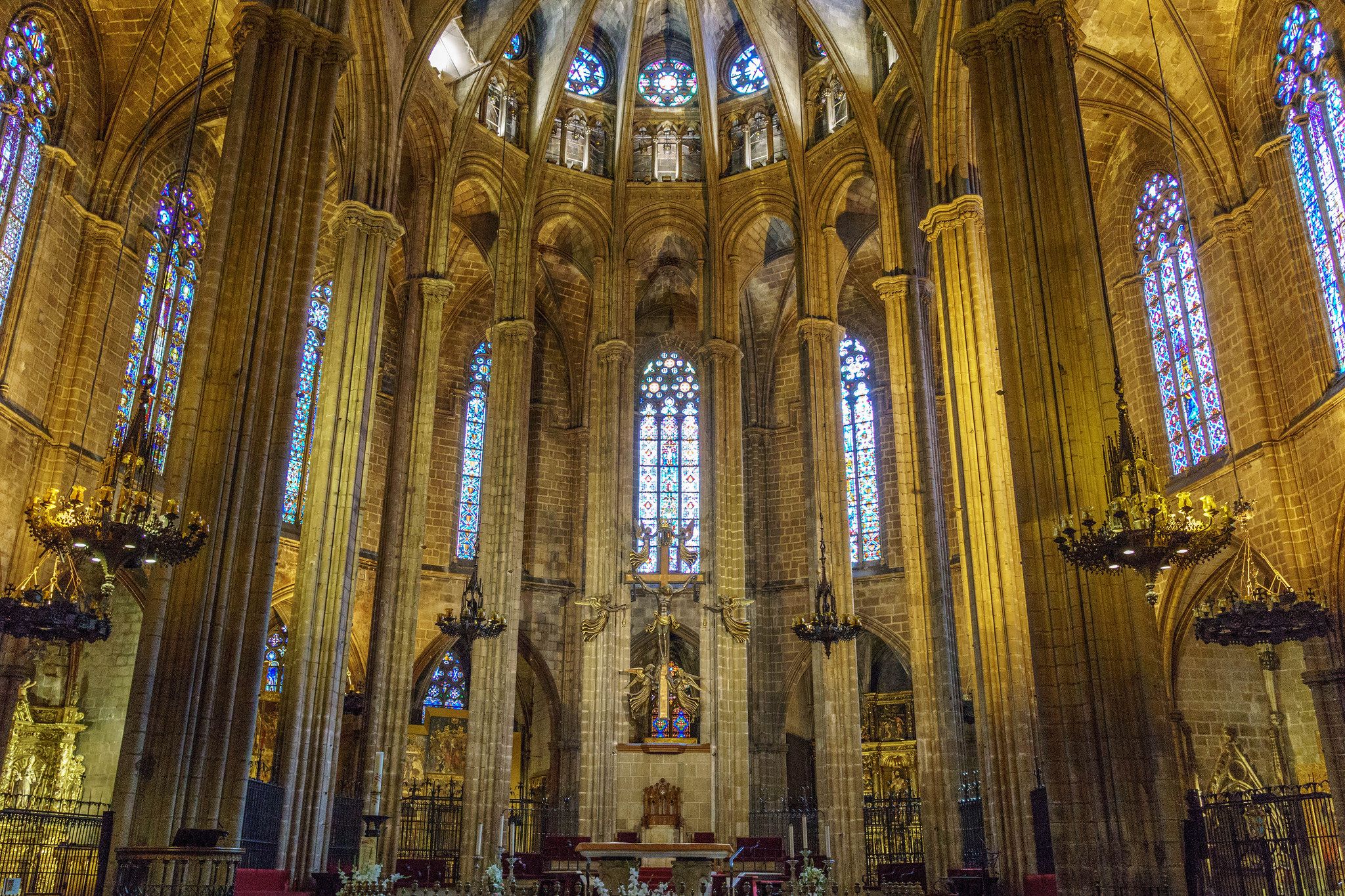 Inside Barcelona Cathedral, Spain