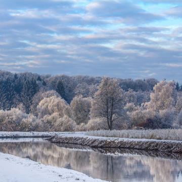 Die Hunte im Winter, Germany