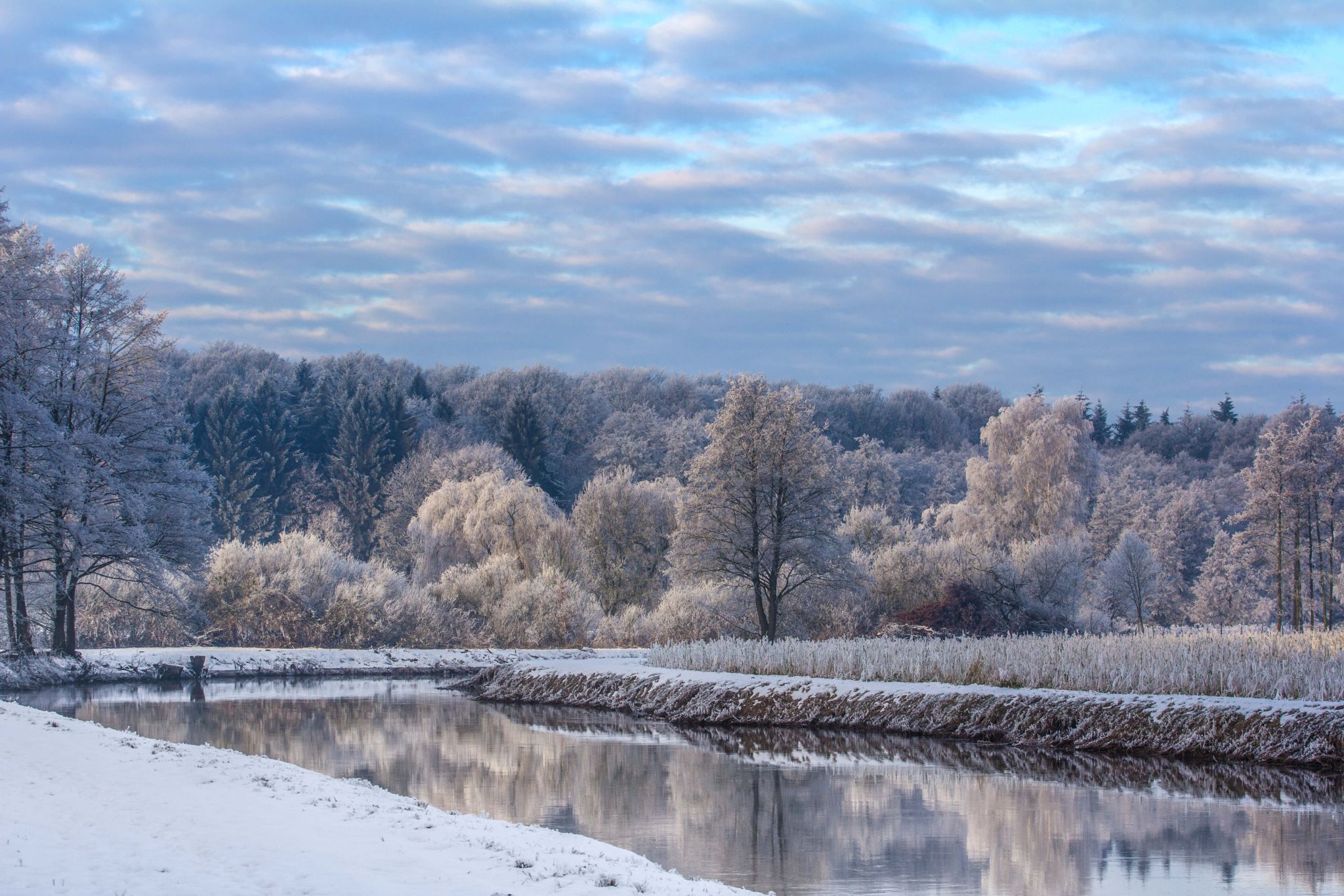 Die Hunte im Winter, Germany