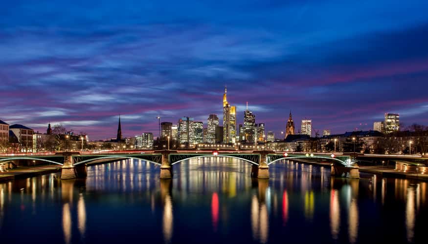 View from the Flößerbrücke, Frankfurt am Main