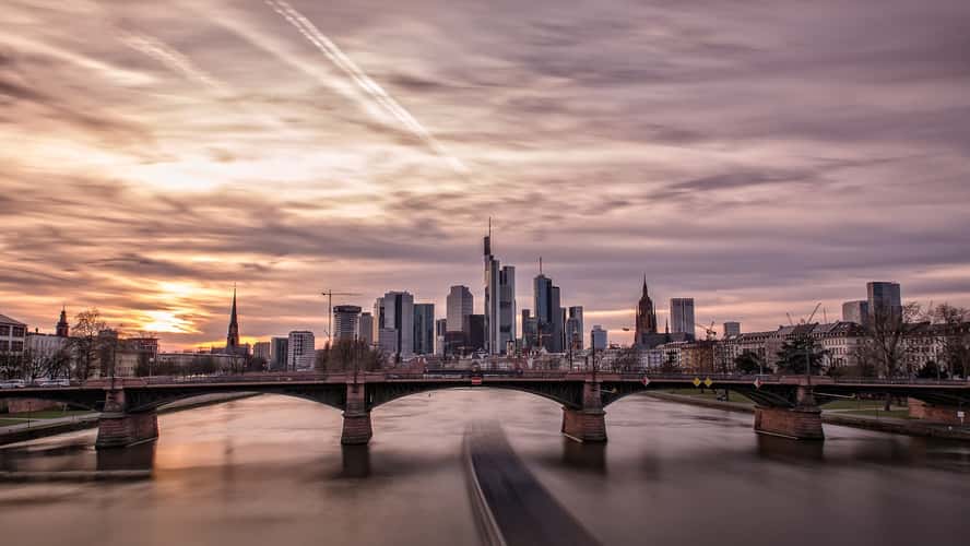 View from the Flößerbrücke, Frankfurt am Main