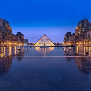 Louvre Pyramid and Museum, France
