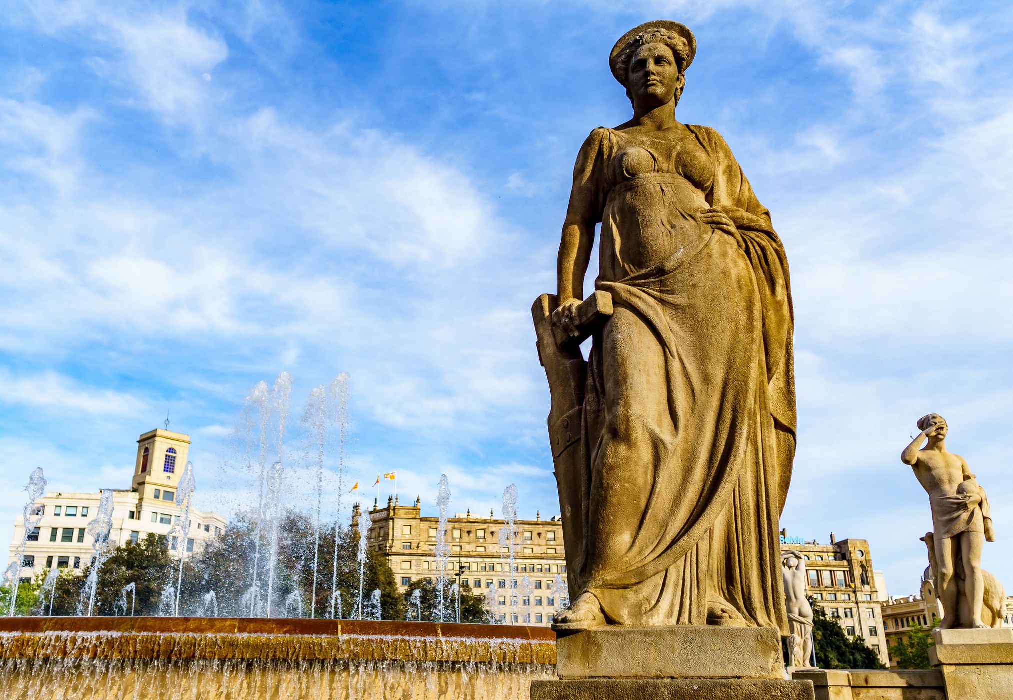 Magic Fountain at Plaça Espanya, Barcelona, Spain