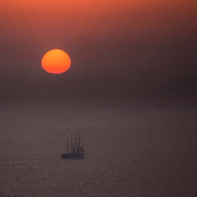 Main road to Oia, Greece