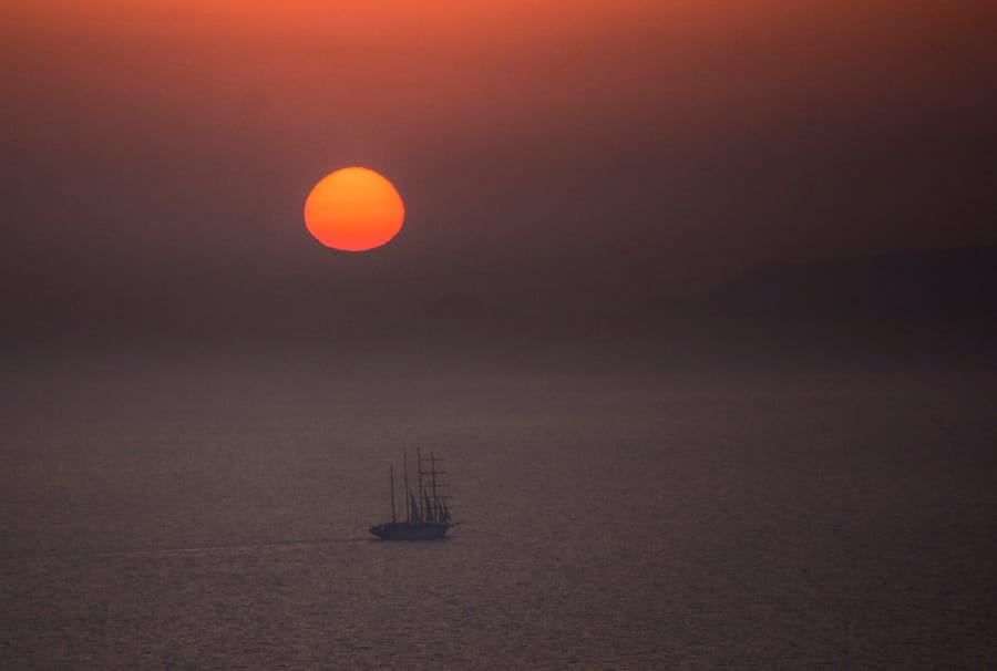Main road to Oia, Greece