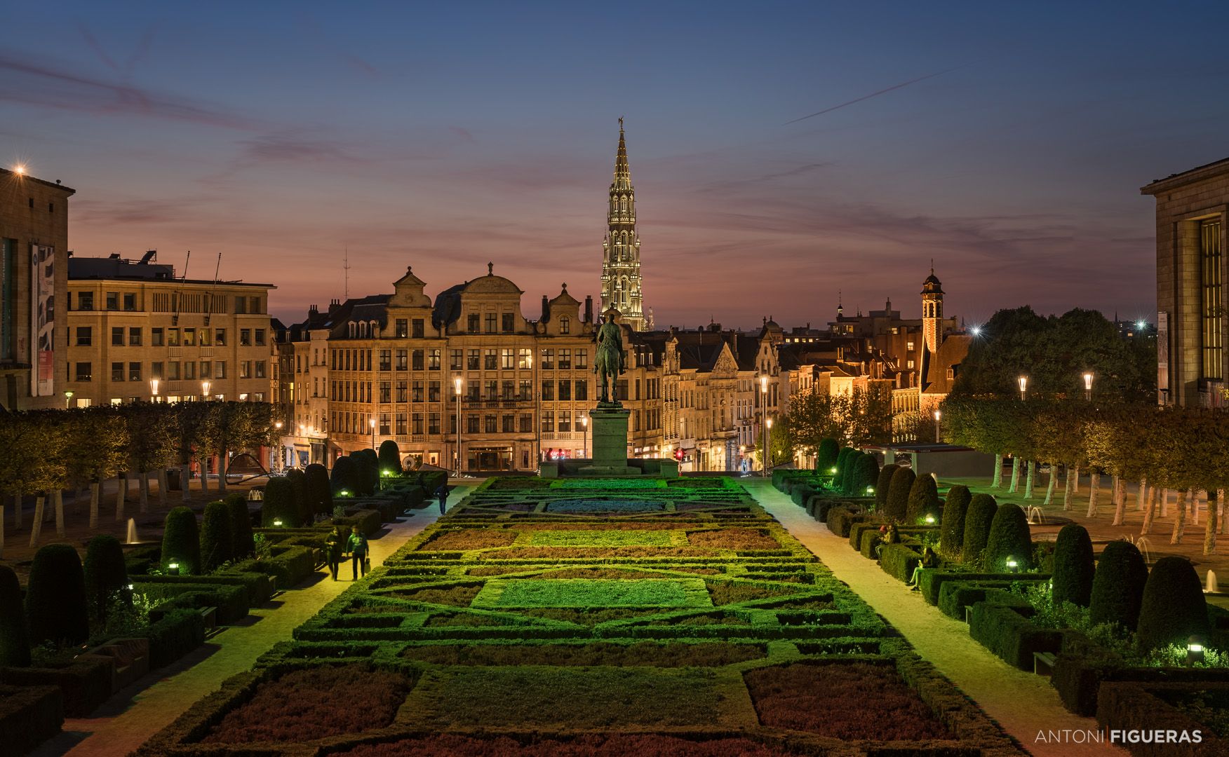 Mont des Arts Garden, Brussels, Belgium