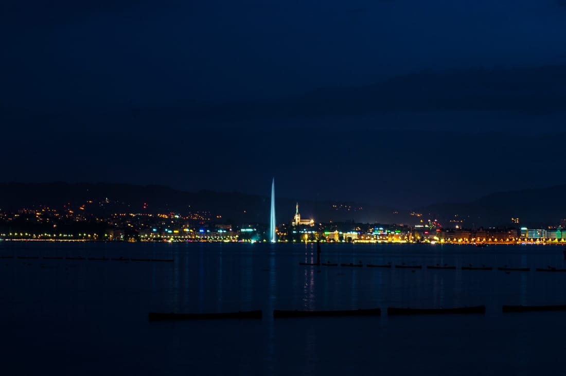 Night View of Geneva, Switzerland