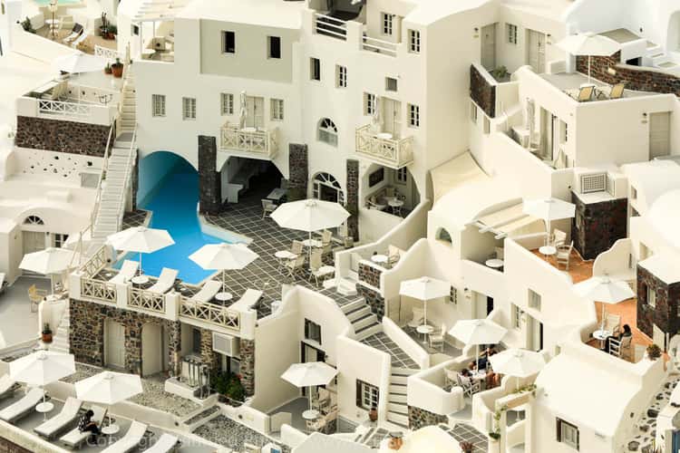 Iconic view of Oia, Santorini 
