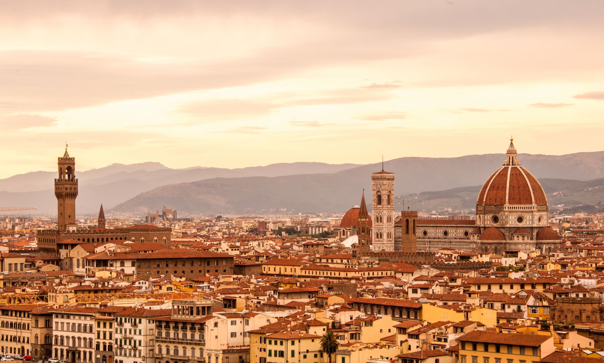 Panoramic View of Florence from Piazzale Michelangelo, Italy