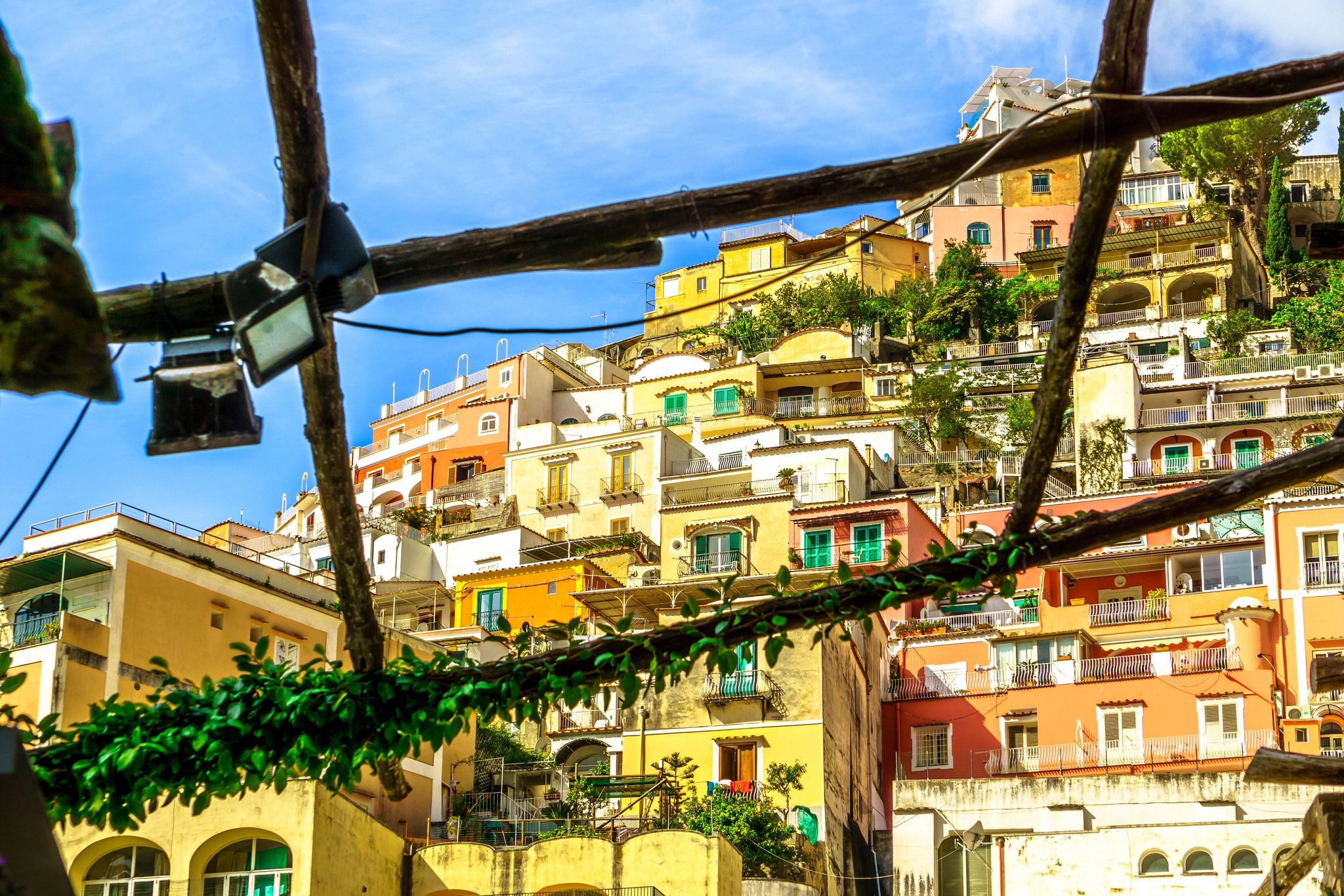 Positano Mid-way down the main drag, Italy