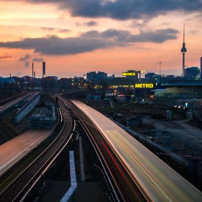 Railways at Warschauer Strasse, Germany