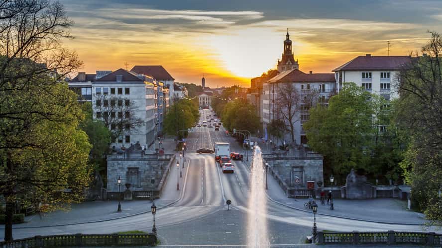 Sunset In Munich (Friedensengel)