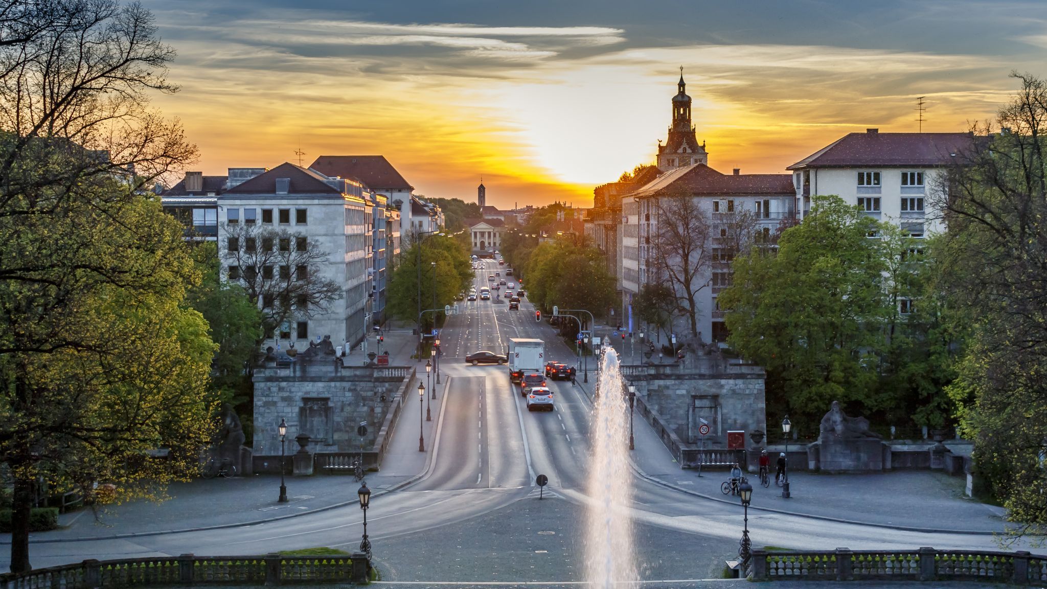 Sunset In Munich (Friedensengel), Germany
