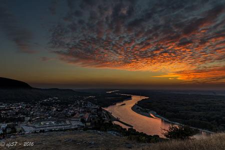 Sunset over Danube