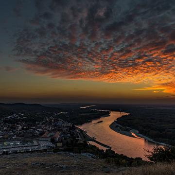 Sunset over Danube, Austria