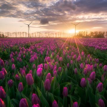 Tulips field (Noordoostpolder), Netherlands